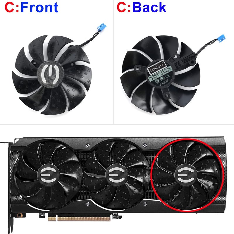 inRobert PLA09215S12H Graphics Card Fan for EVGA RTX 3070 3080 Ti 3090 XC3 Black Gaming Cooling Fan (Fan-A) - Image 5